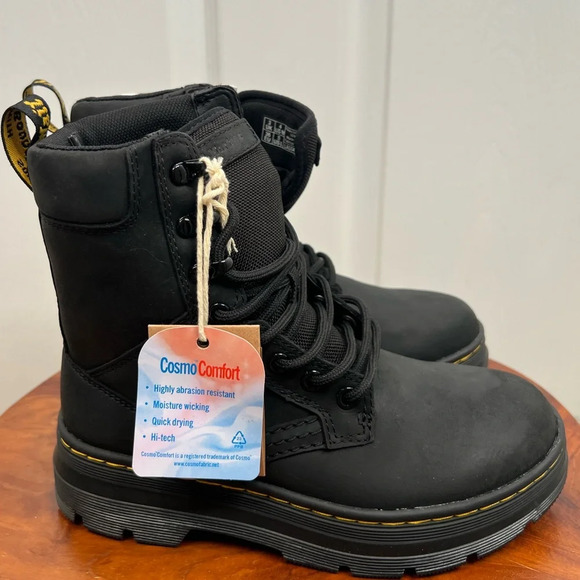 Dr. Martens Iowa Unisex Combat Boots Black Waterproof Size 4 or Womens size 5 - Picture 5 of 10